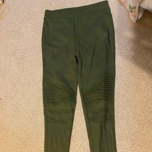 Olive motto jeggings